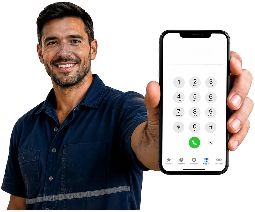 Plumber on the phone taking a Caringbah callout